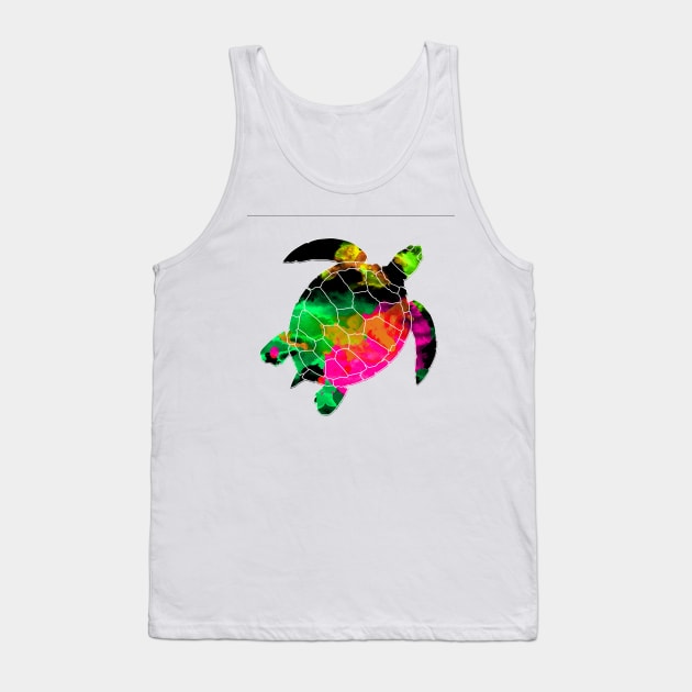 Water Color Sea Turtle Tank Top by JonHerrera